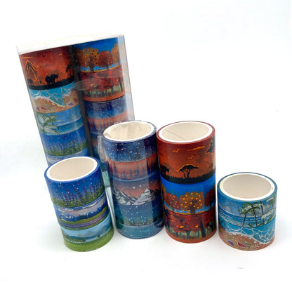 12er Jahreszeiten - Washi Tape mit Folienapplikation