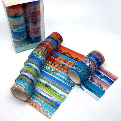 12er Jahreszeiten - Washi Tape mit Folienapplikation