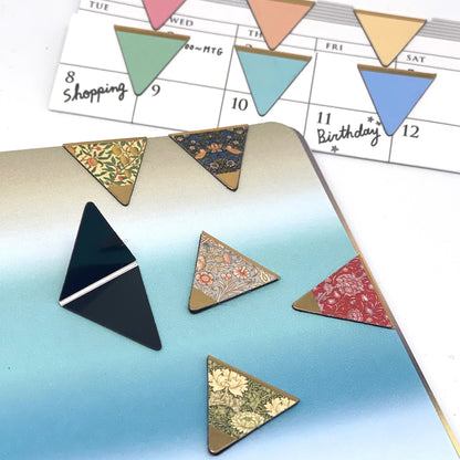 William Morris  Dreieck - Magnetlesezeichen 6er Set