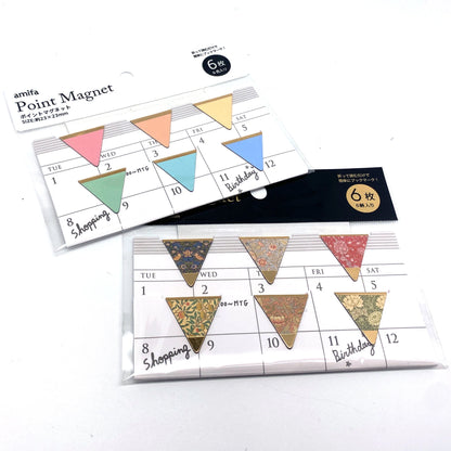 William Morris  Dreieck - Magnetlesezeichen 6er Set