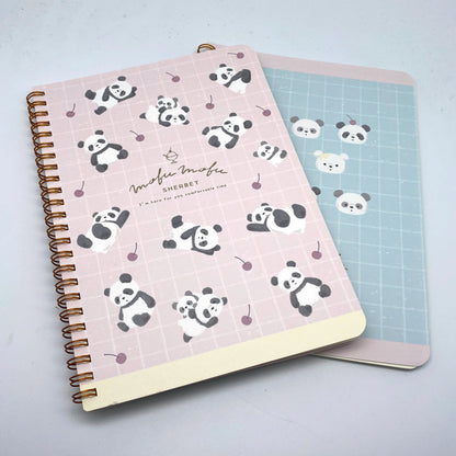 Panda -  Notizheft, Notebook, Ringheft liniert A5