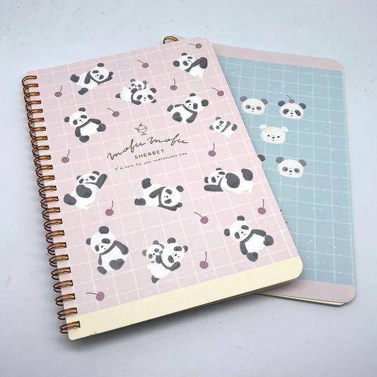 Panda -  Notizheft, Notebook, Ringheft liniert A5