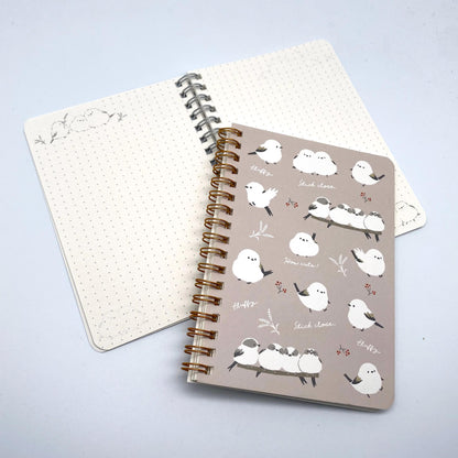 Vögel - Notizheft, Notebook, Ringheft gepunktet A6