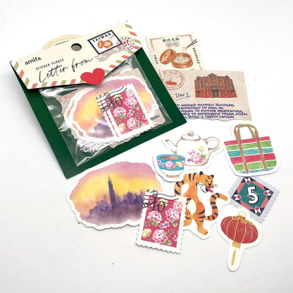 Japan, Frankreich & Taiwan - Sticker, Papieraufkleber