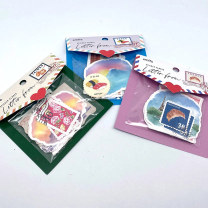 Japan, Frankreich & Taiwan - Sticker, Papieraufkleber