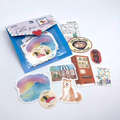 Japan, Frankreich & Taiwan - Sticker, Papieraufkleber
