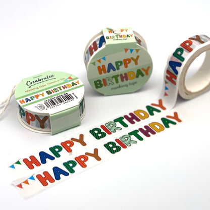 Happy Birthday -  Washi Tape/ 15 mm