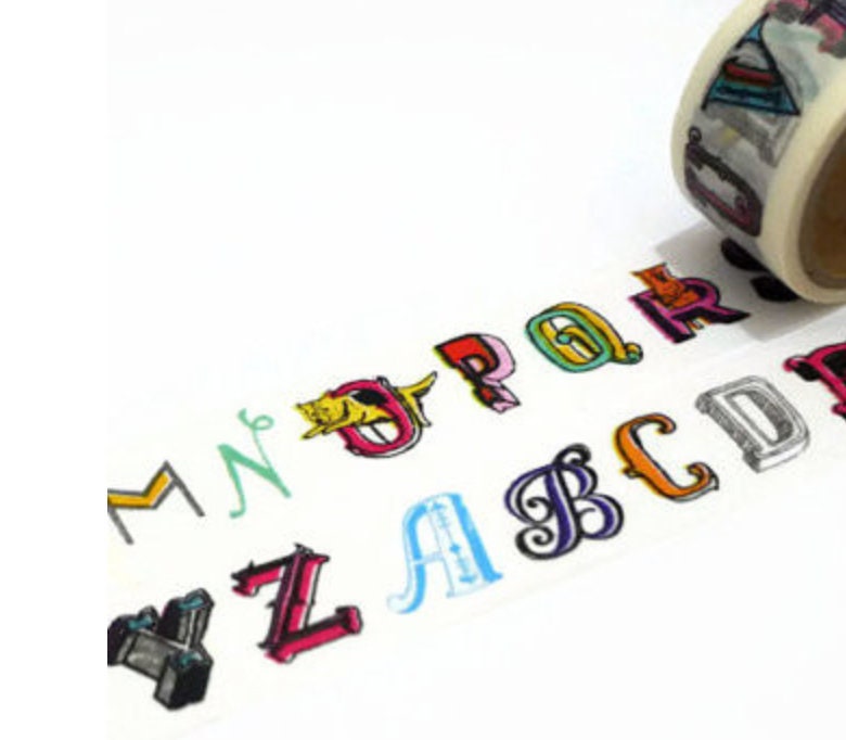Alphabet 28mm/7m Washi Tape / Masking Tape