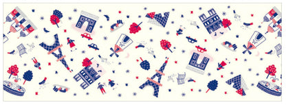 Paris, Karusel, Blumen Washi Tape / Masking Tape XL