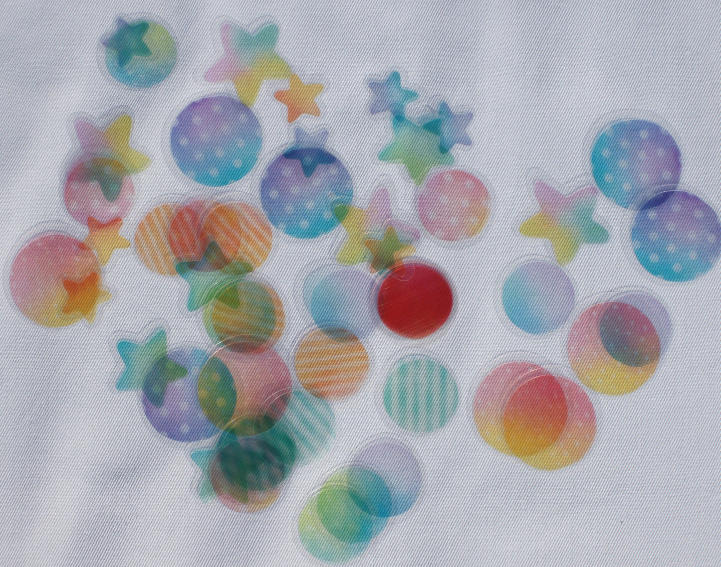 Bubbles & Stars", Sticker, Folienaufkleber,