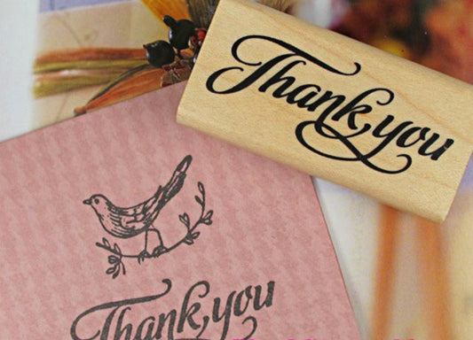 Stempel "Thank you" Schreibschrift