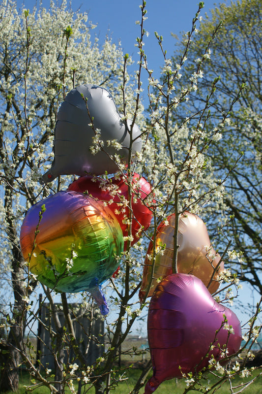 Folienballons Herzen / Regenbogen