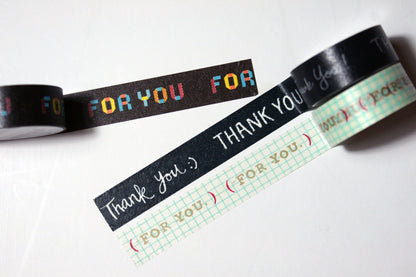 For you / Thank you masking Tape 6 m x 15 mm
