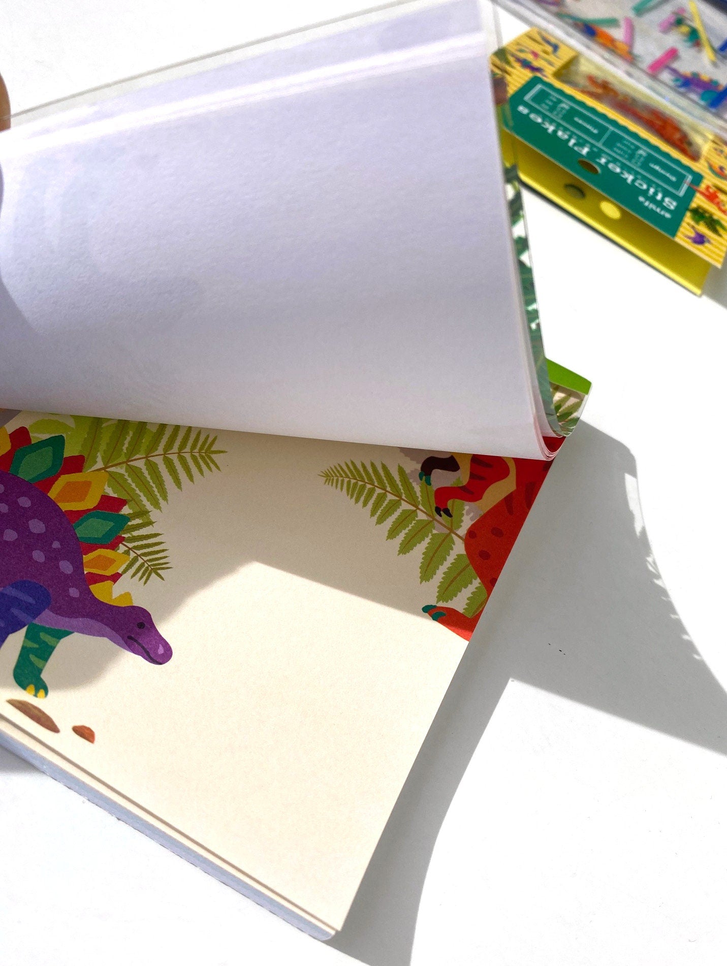 Dinosaurier Sticker Mäppchen Notizblock