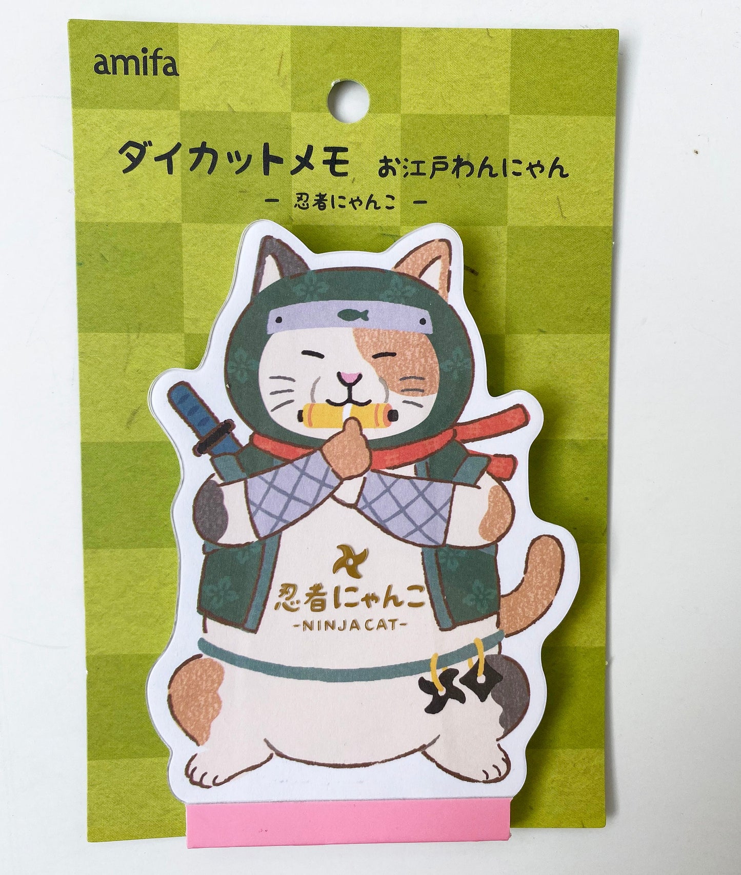 Geisha Dog / Ninja Cat Notizblock/ Memo pad Amifa