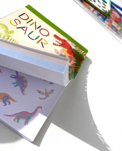 Dinosaurier Sticker Mäppchen Notizblock