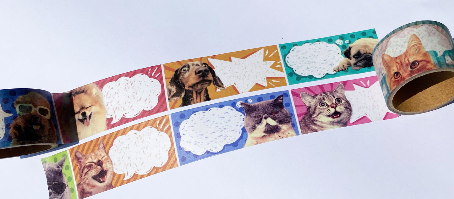 Katzen Hunde Etiketten - Tape" Masking Tape Washi Tape