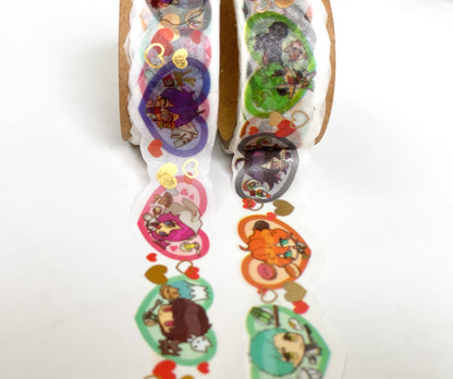 Manga Washi Tape / Masking Tape mit Kontur und Folienapplikation (20mm x2 m)