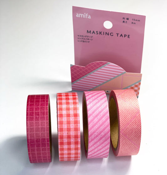Rote Muster Washi Tape 15mm x 8m
