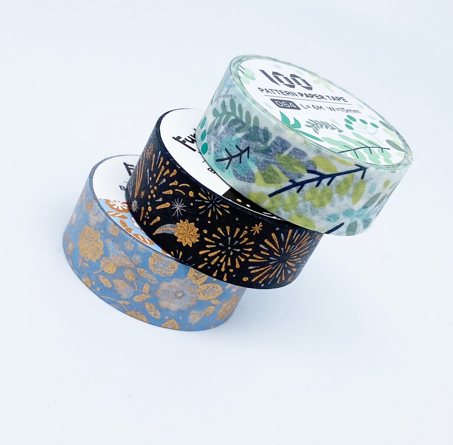 Feuerwerk,  Blätter, Blumen / Washi- Masking Tape 6 m x 15 mm