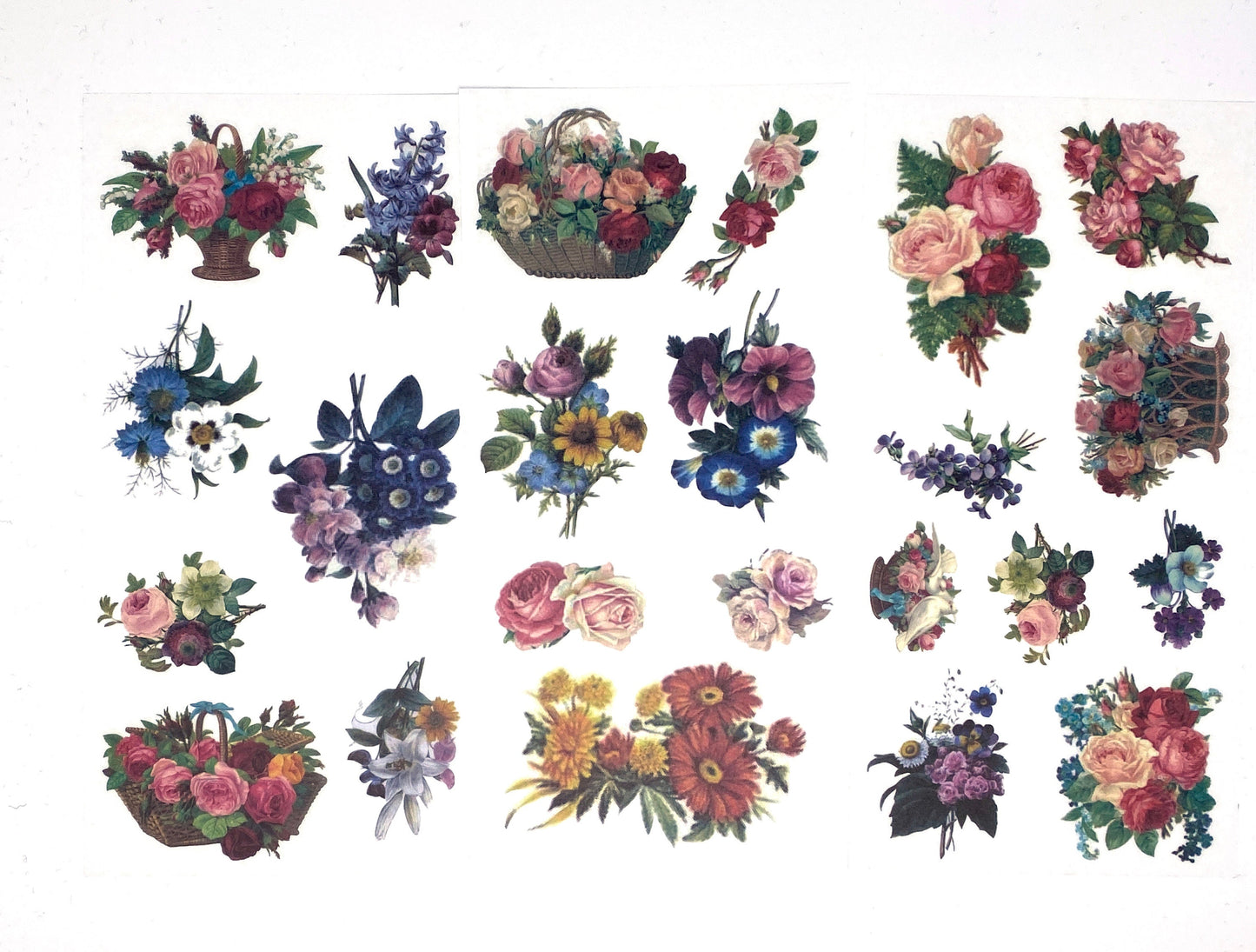 Stickersets Vintage "Blumen" "Frauen und Mädchen" Sticker, Aufkleber,