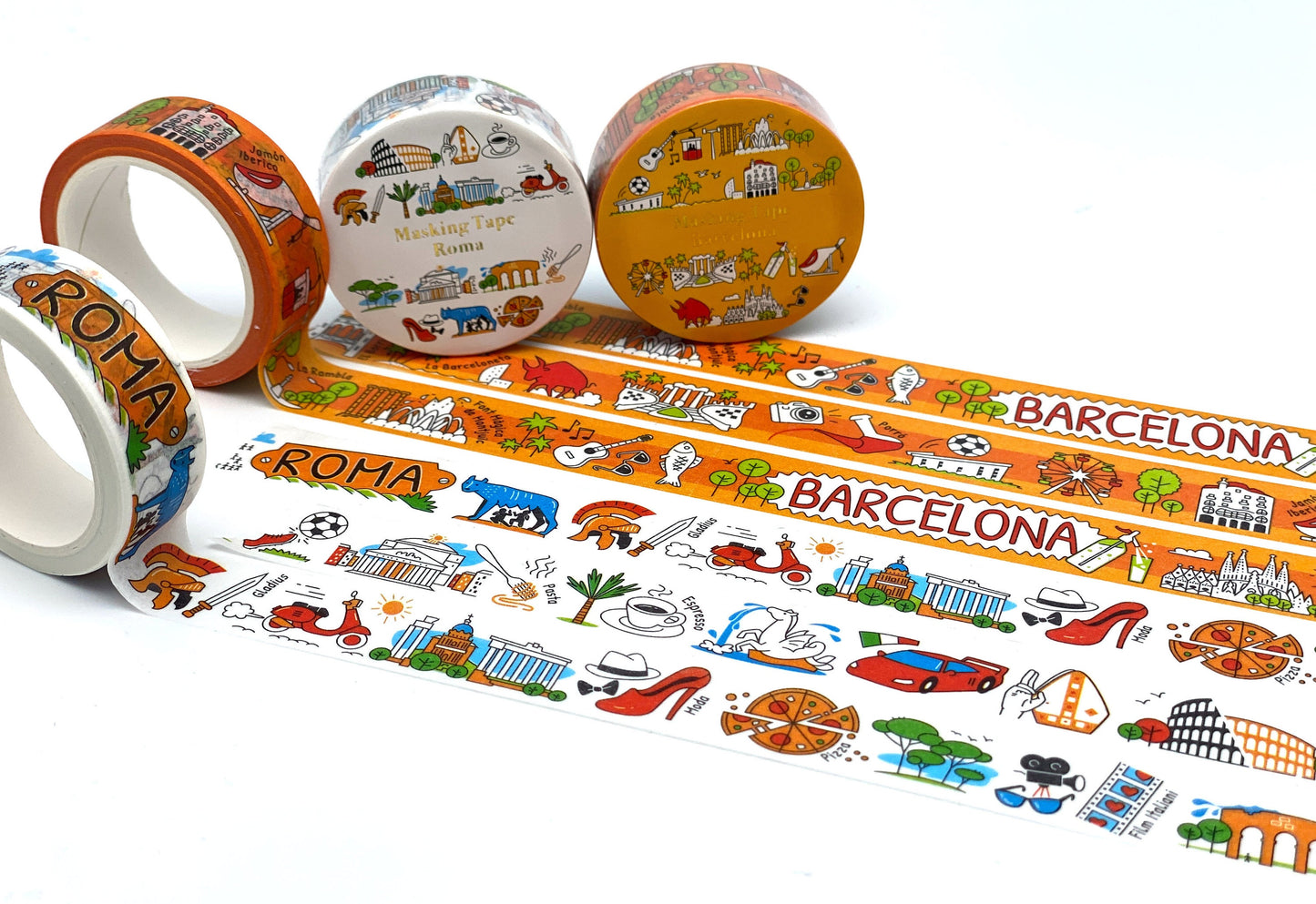 Barcelona,  City Tapes , Washi Tape/Masking Tape 7M x 15mm