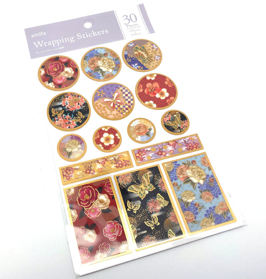 Wrappinng  Sticker / Aufkleber / Etiketten je 30 Stück